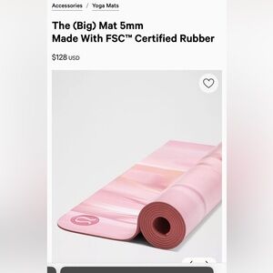 Lululemon The Big Mat - Pink Haze Swirl Yoga Mat.5mm